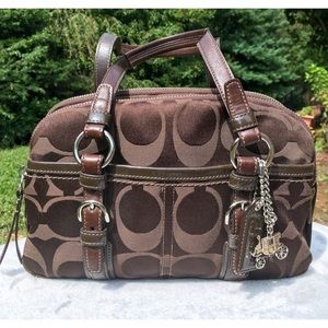 Chocolate brown Coach satchel